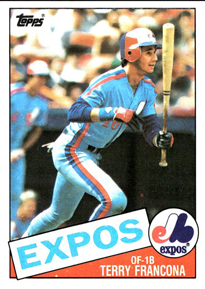 1985 topps terry francona